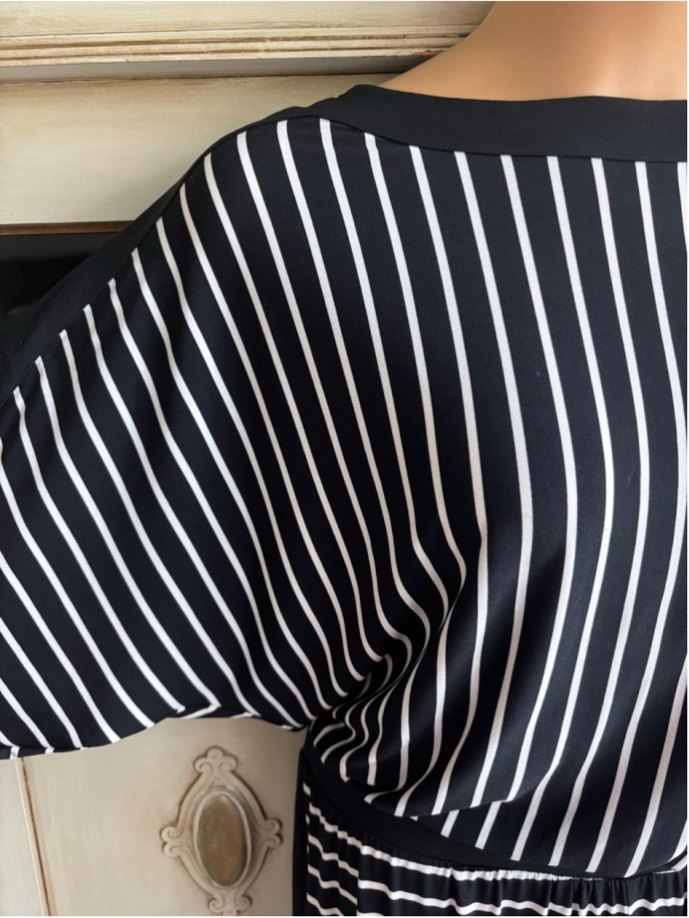 EUC Chicos Striped Dolman Sleeve Jumpsuit | Size 3 (XL) - Picture 5 of 9